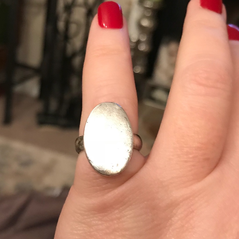 Sterling Silver Monogram Ring - image 1